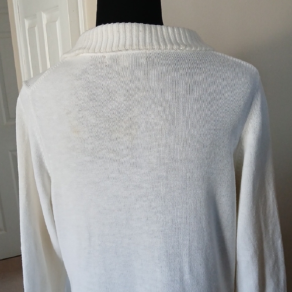 Banana Republic White Long Cotton Sweater - Picture 6 of 11